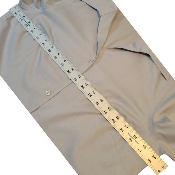 Jones Wear Essentials Quick Care Womens Blue Button Up Blouse Shirt Size 10 - Picture 9 of 10